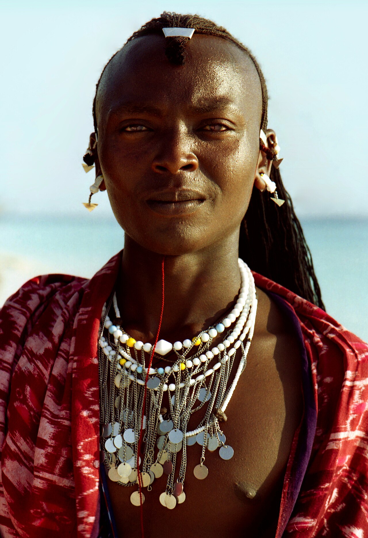 Retrato masái al atardecer